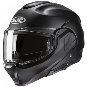Casco de moto abatible HJC F100 Solid Semi Flat negro