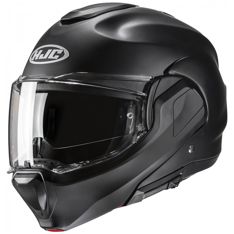 Casco de moto abatible HJC F100 Solid Semi Flat negro