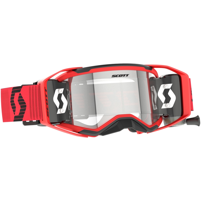 Gafas de motocross SCOTT Prospect 2.0 WFS rojo-negro con plexiglás transparente