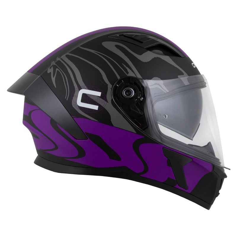 Casco integral Cassida Orbit Multivers negro mate-morado-gris-blanco