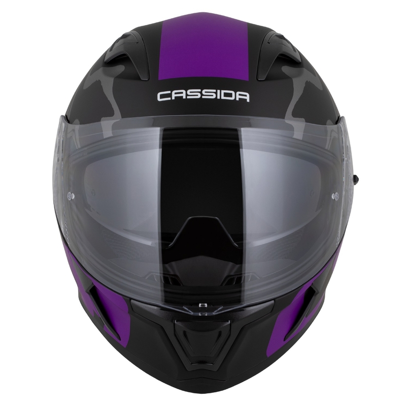 Casco integral Cassida Orbit Multivers negro mate-morado-gris-blanco