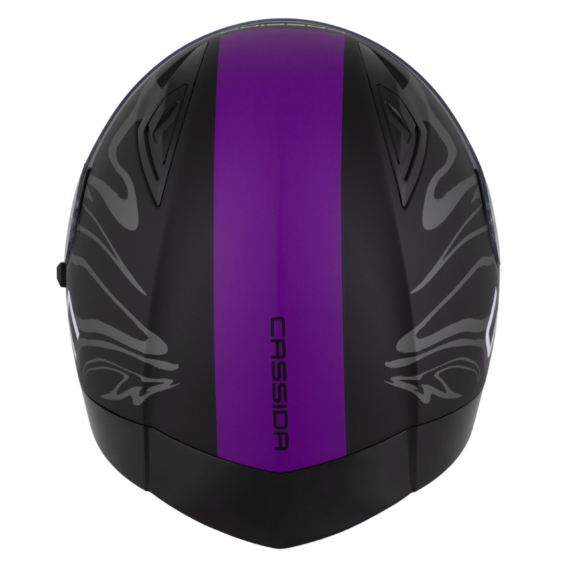 Casco integral Cassida Orbit Multivers negro mate-morado-gris-blanco