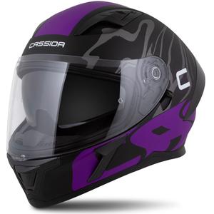 Casco integral Cassida Orbit Multivers negro mate-morado-gris-blanco