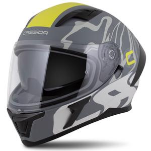 Casco integral Cassida Orbit Multivers gris mate-amarillo fluo-negro