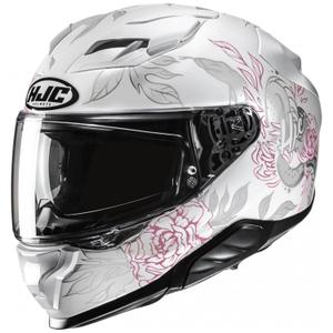 Casco integral de moto HJC F71 Eliz MC8 blanco-gris