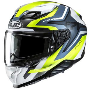 Casco integral de moto HJC F71 Fes MC3HSF blanco-amarillo fluo