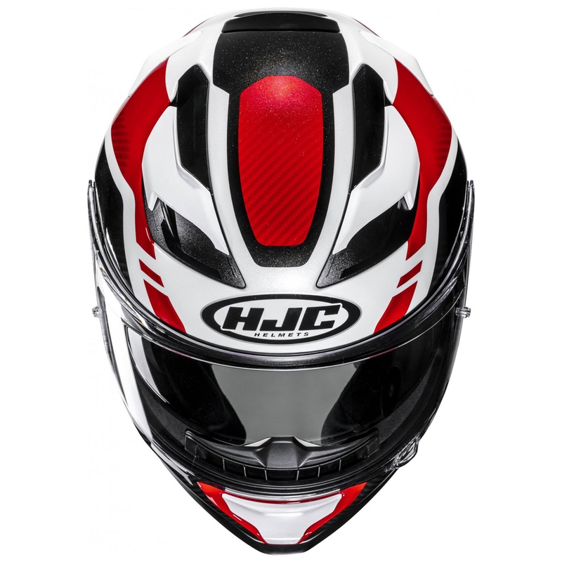 Casco integral de moto HJC F71 Tozz MC1 blanco-rojo-negro