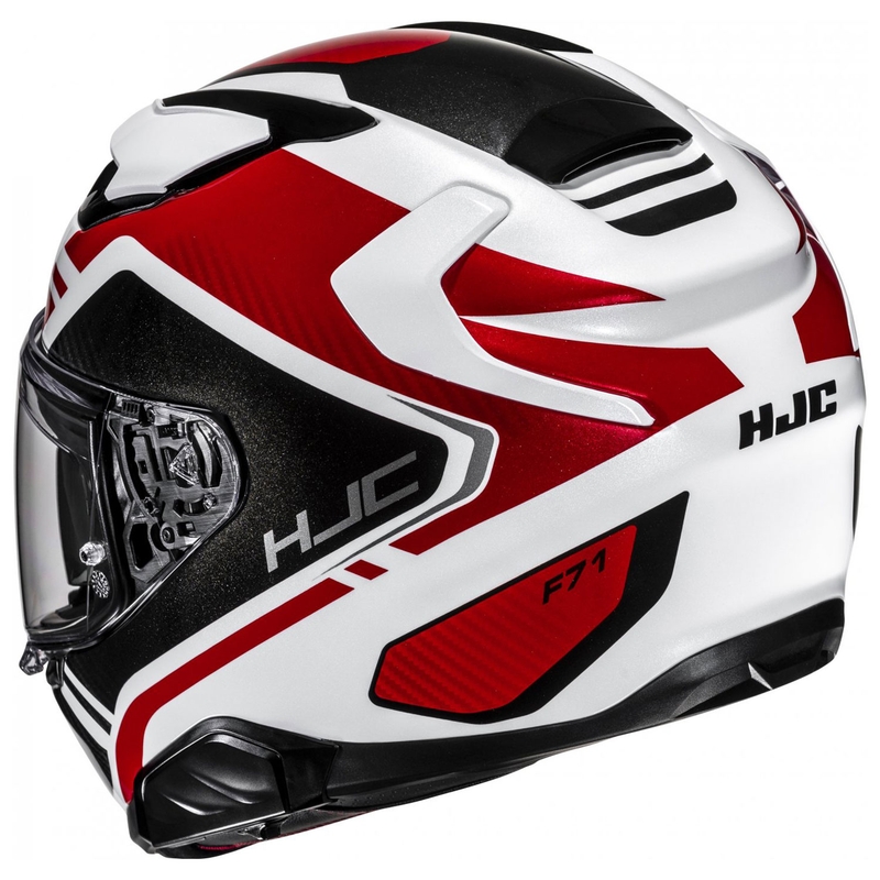 Casco integral de moto HJC F71 Tozz MC1 blanco-rojo-negro