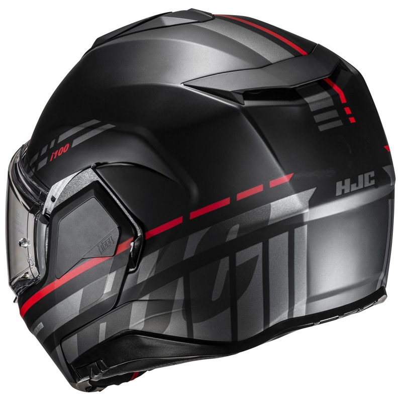 Casco de moto abatible HJC i100 Sysma MC1SF gris-negro
