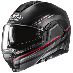 Casco de moto abatible HJC i100 Sysma MC1SF gris-negro