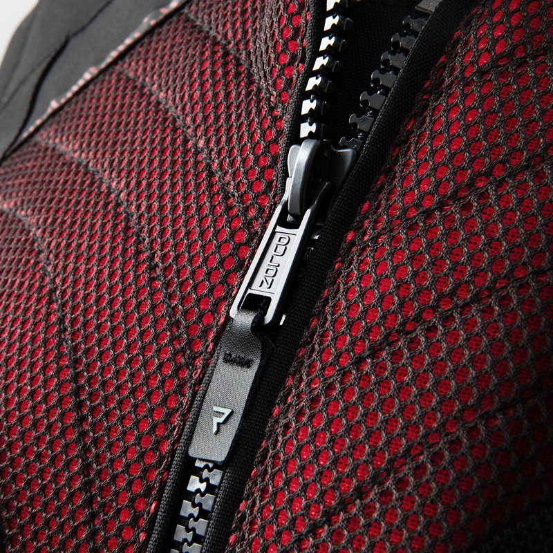 Chaqueta de moto mujer Rebelhorn Jax negro-rojo