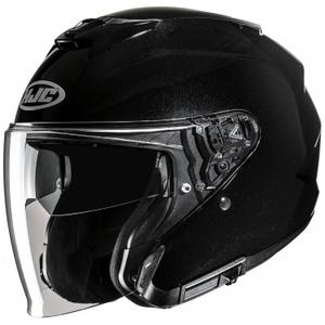 Casco de moto abierto HJC i31 Solid metalizado negro