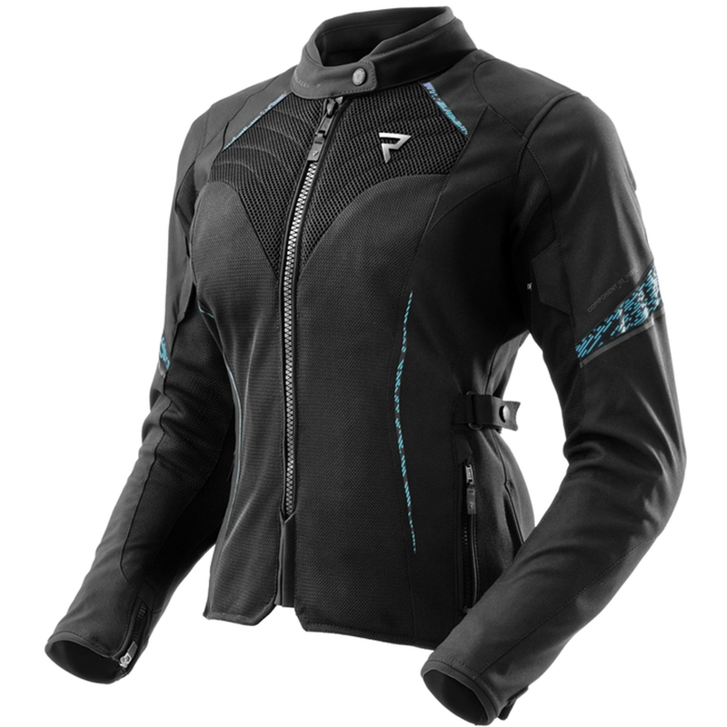 Chaqueta de moto mujer Rebelhorn Jax negro-menta