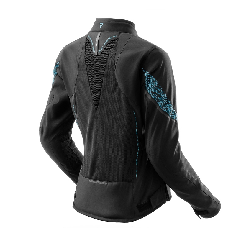 Chaqueta de moto mujer Rebelhorn Jax negro-menta