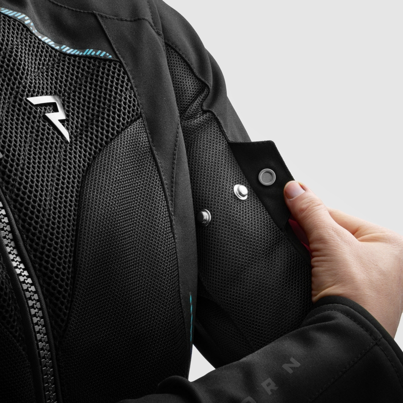 Chaqueta de moto mujer Rebelhorn Jax negro-menta