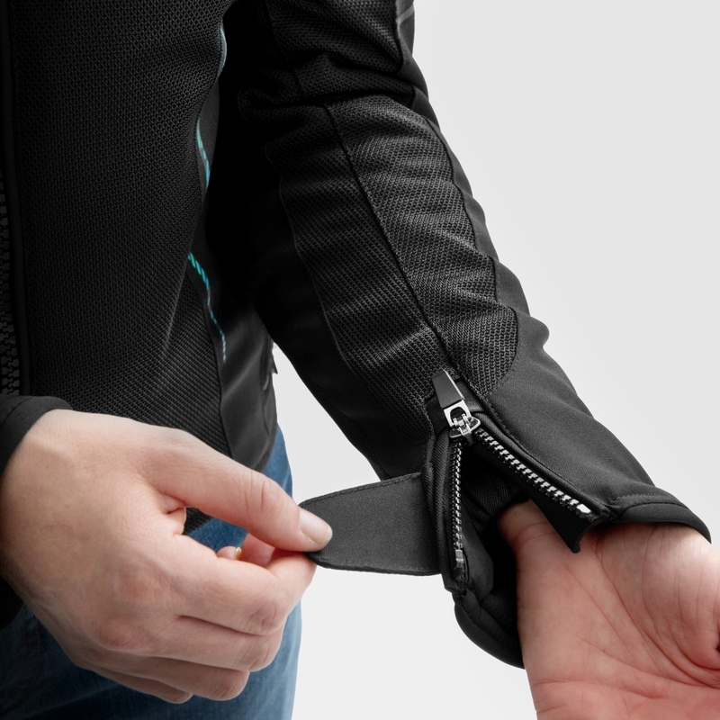 Chaqueta de moto mujer Rebelhorn Jax negro-menta