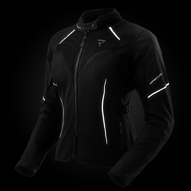 Chaqueta de motociclista para mujer Rebelhorn Jax negra