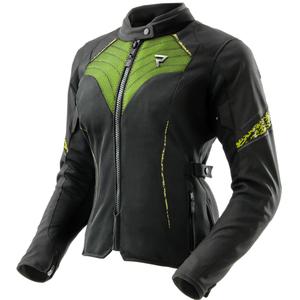 Chaqueta de moto mujer Rebelhorn Jax negro-amarillo fluo