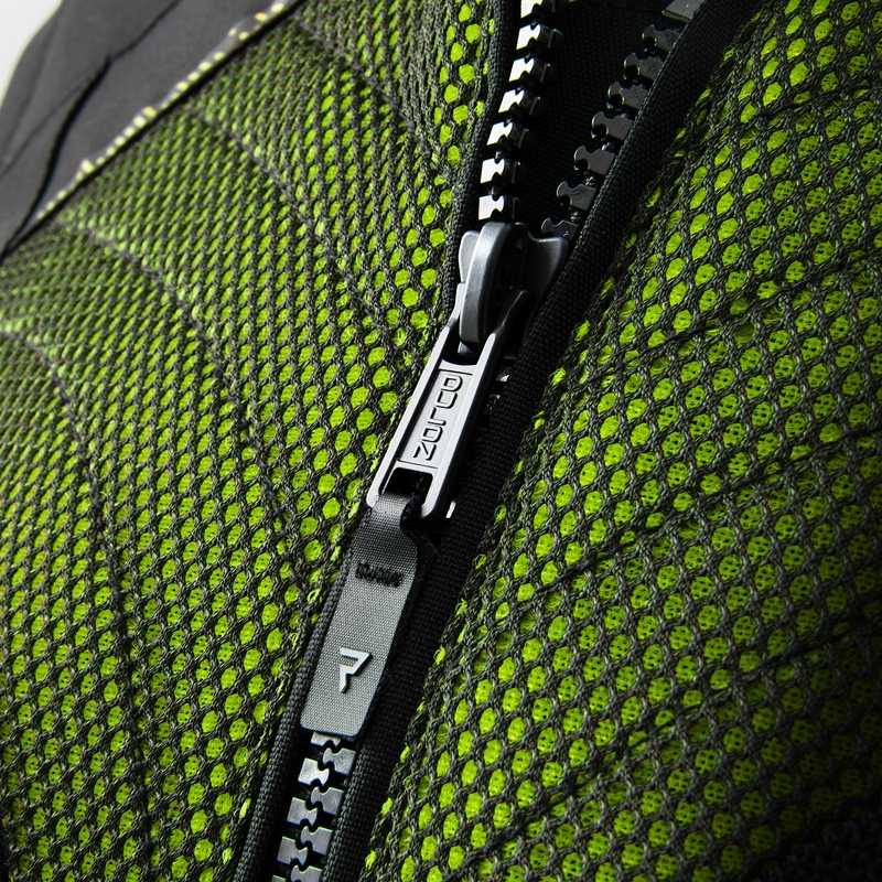 Chaqueta de moto mujer Rebelhorn Jax negro-amarillo fluo