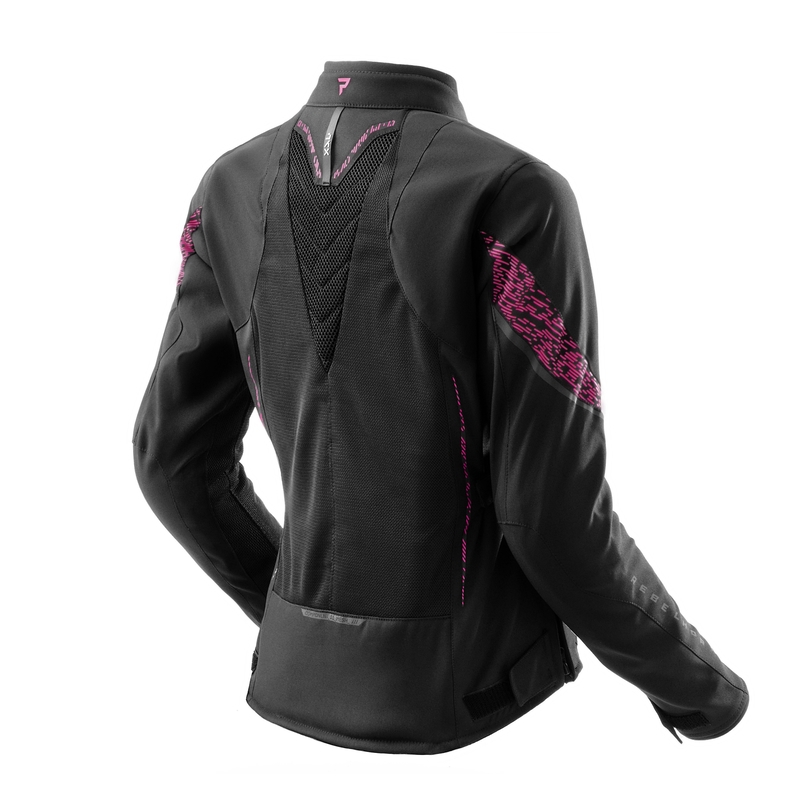 Chaqueta de moto mujer Rebelhorn Jax negro-rosa
