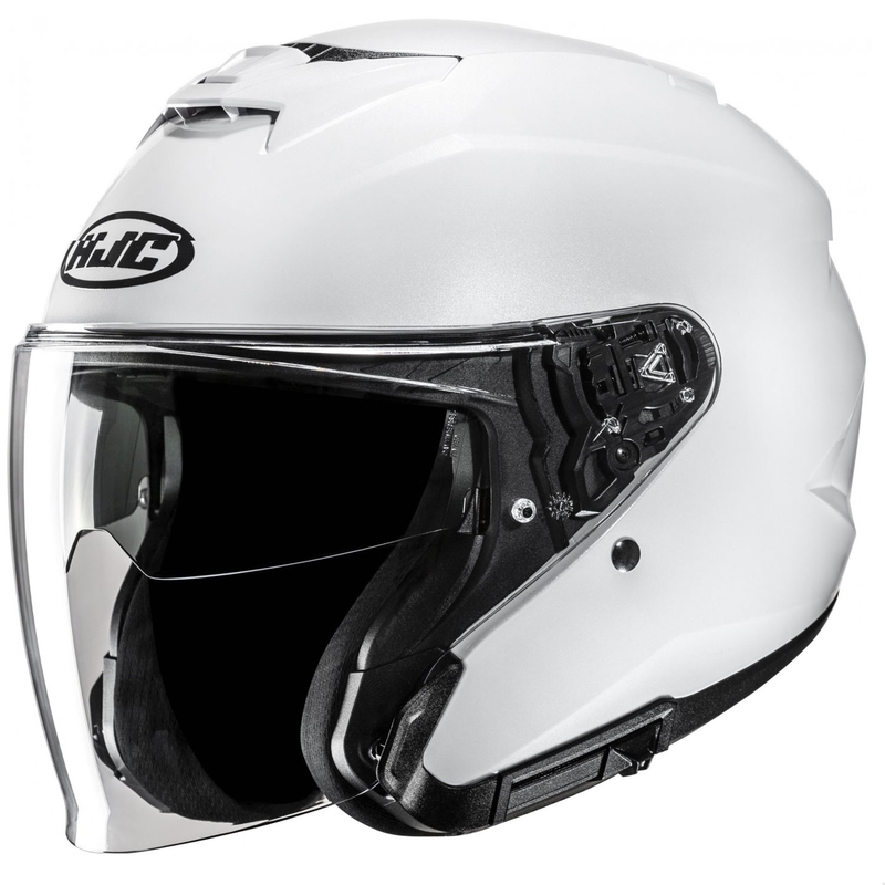 Casco de moto abierto HJC i31 Solid blanco perla