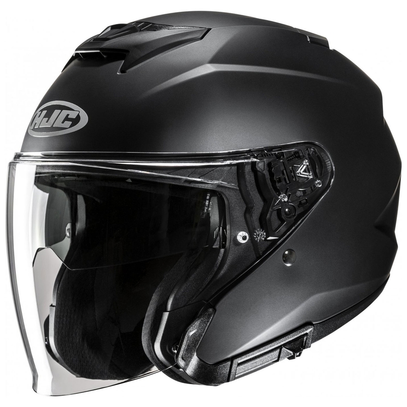 Casco de moto HJC i31 Solid semiplano abierto negro