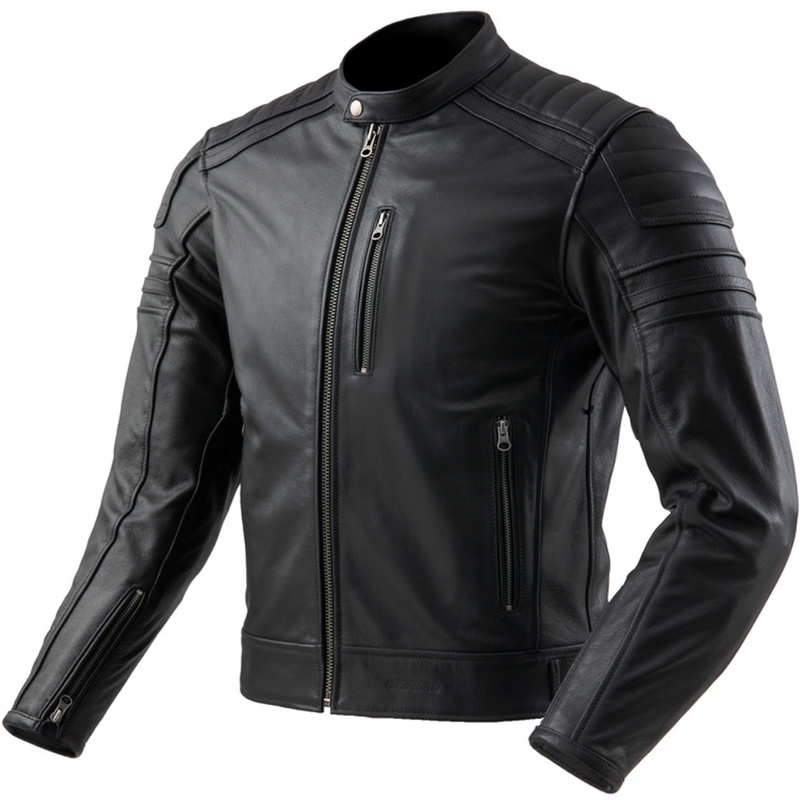 Chaqueta de moto de cuero Ozone Colt negra