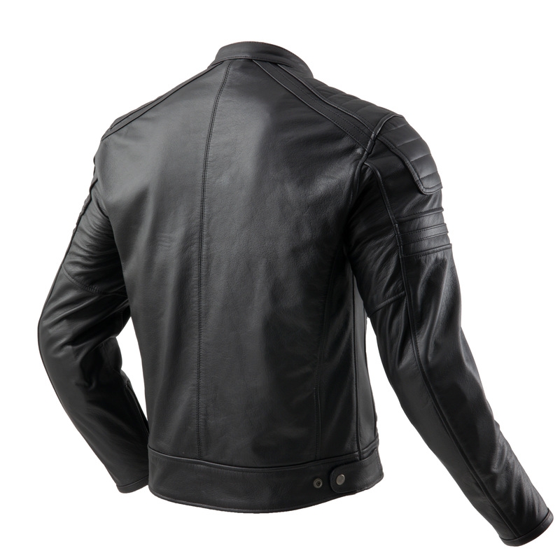 Chaqueta de moto de cuero Ozone Colt negra