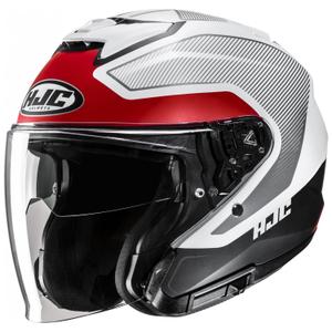Casco de moto abierto HJC i31 Tevis MC1SF blanco-negro-rojo