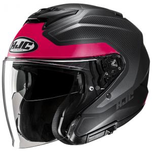 Casco de moto abierto HJC i31 Tevis MC8SF rojo-negro