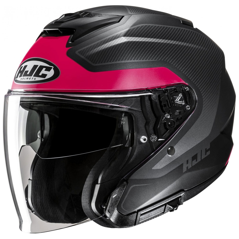Casco de moto abierto HJC i31 Tevis MC8SF rojo-negro