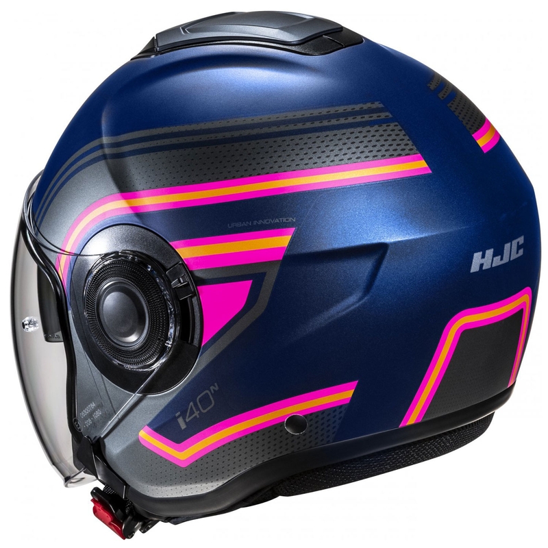 Casco Moto Abierto HJC i40N Linia MC28SF Azul-Gris-Rosa
