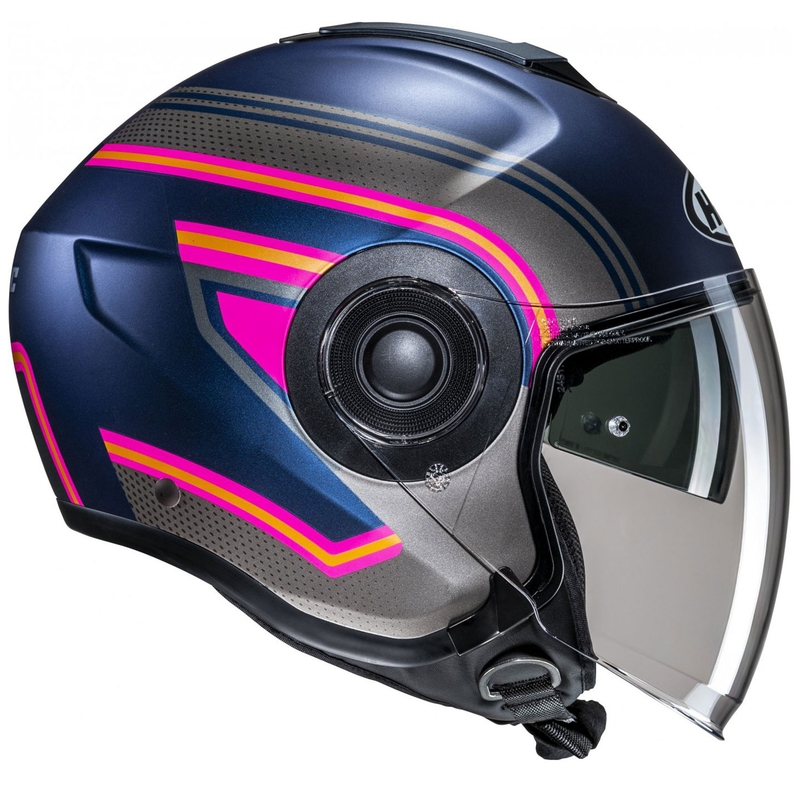 Casco Moto Abierto HJC i40N Linia MC28SF Azul-Gris-Rosa