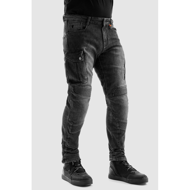 Vaqueros de moto Rebelhorn Vandal Mono en negro lavado