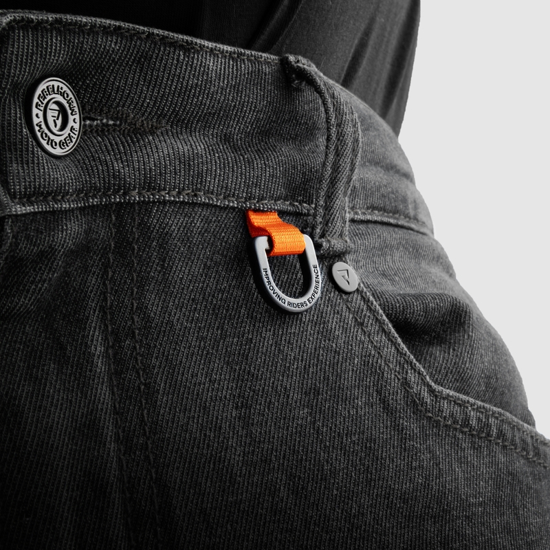 Vaqueros de moto Rebelhorn Vandal Mono en negro lavado