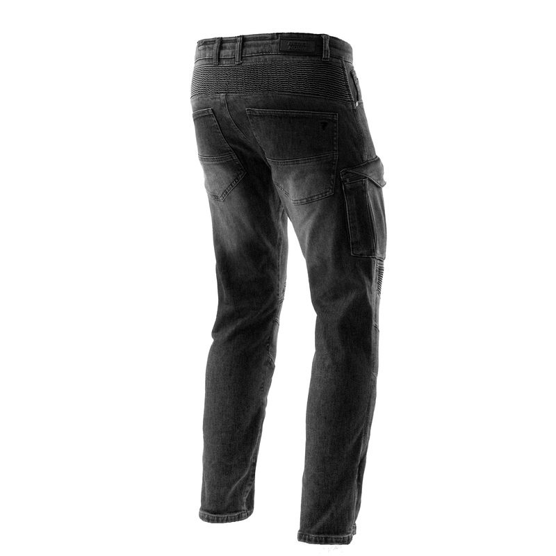 Vaqueros de moto Rebelhorn Vandal Mono Extended negro lavado