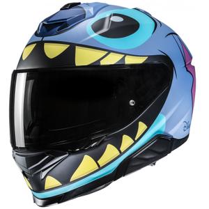 Casco integral de moto HJC i71Stitch Disney MC2SF azul-morado