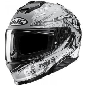 Casco de moto integral HJC i71 Taurus MC10SF gris-negro