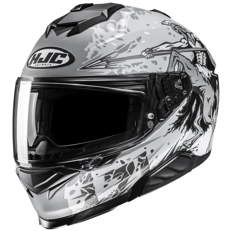 Casco de moto integral HJC i71 Taurus MC10SF gris-negro