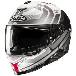 Casco Integral de Moto HJC i71 Viz MC1SF Blanco-Gris-Negro