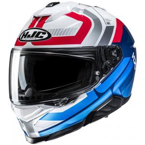 Casco Integral de Moto HJC i71 Viz MC21 Blanco-Azul-Rojo