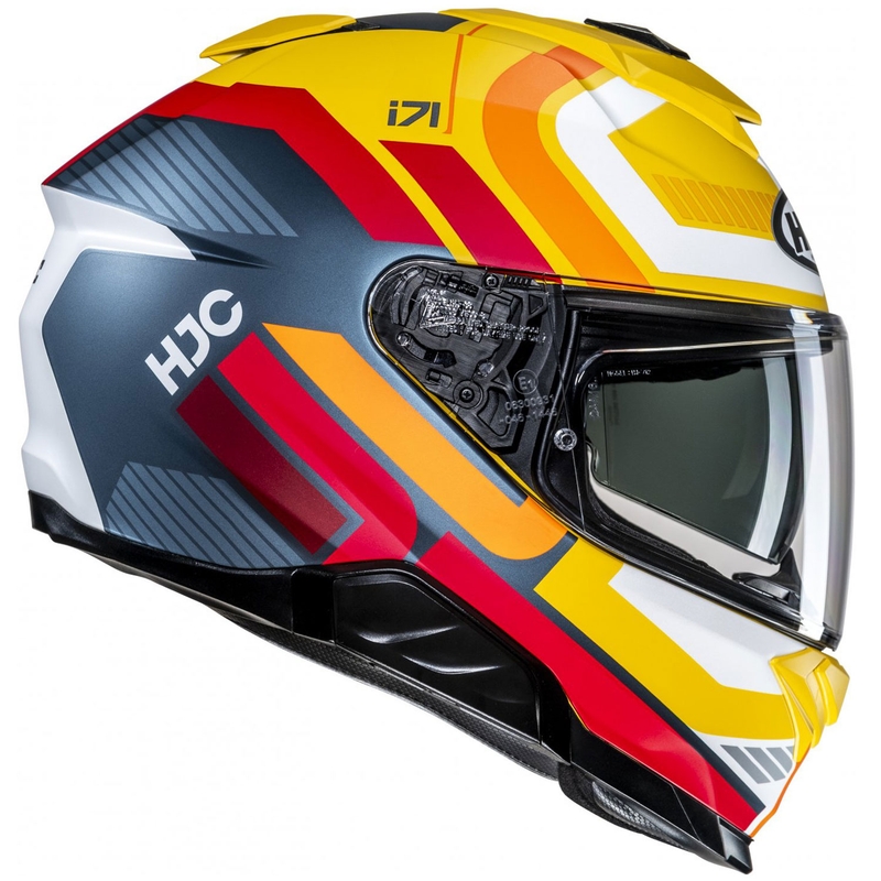 Casco Integral de Moto HJC i71 Viz MC3SF Amarillo-Rojo-Negro