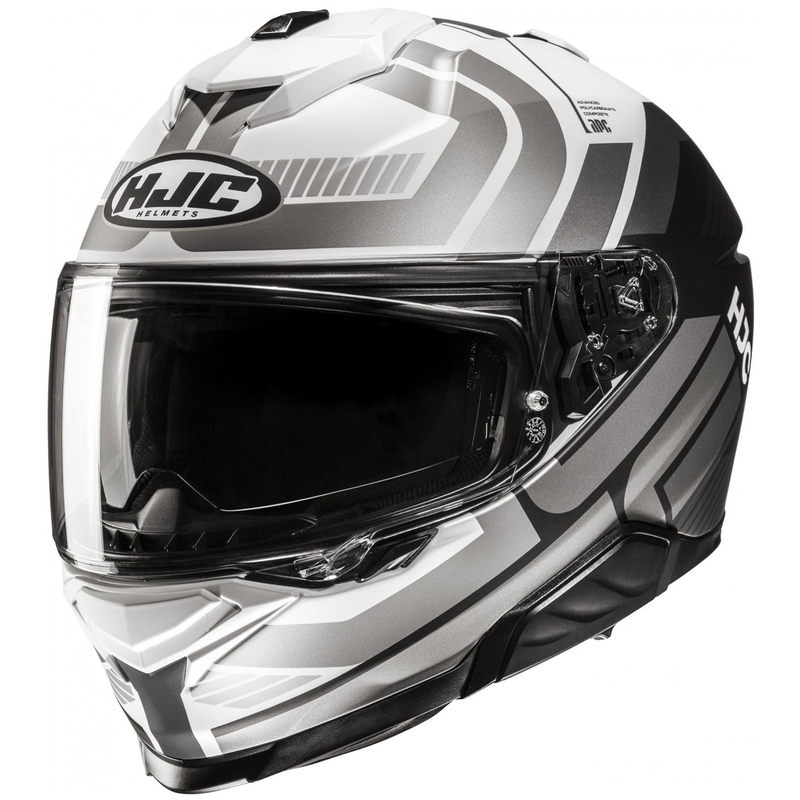 Casco Integral de Moto HJC i71 Viz MC5 Gris-Blanco-Negro