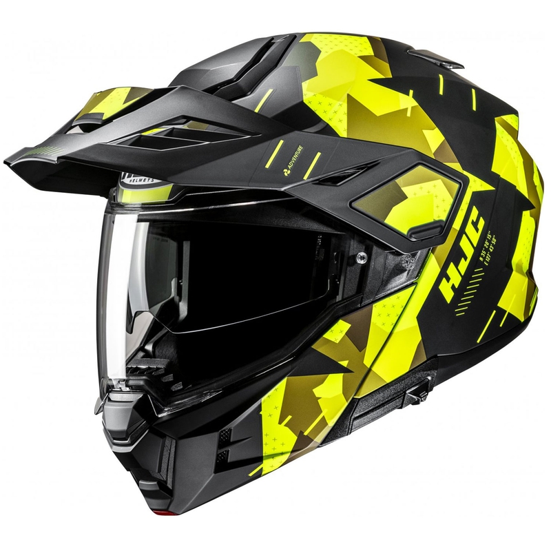 Casco de moto abatible HJC i80 Roki MC3HSF amarillo fluo-negro