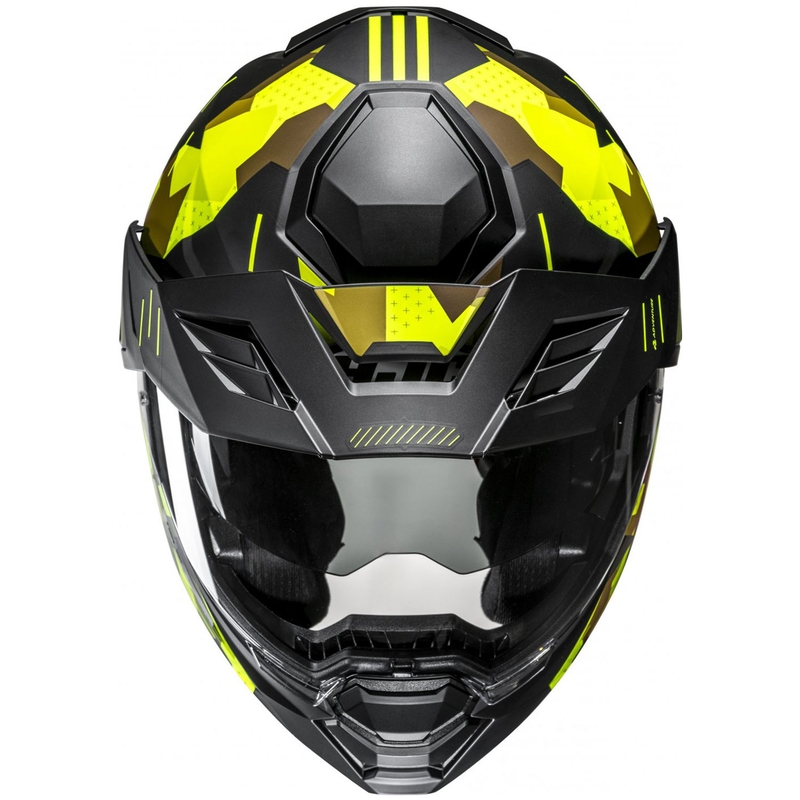 Casco de moto abatible HJC i80 Roki MC3HSF amarillo fluo-negro