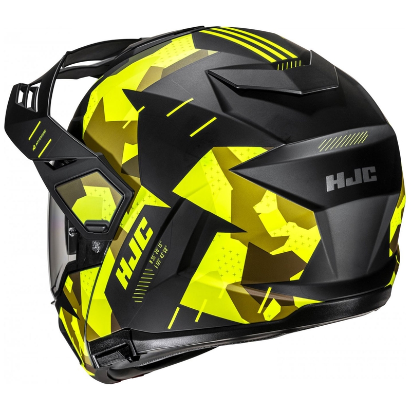 Casco de moto abatible HJC i80 Roki MC3HSF amarillo fluo-negro