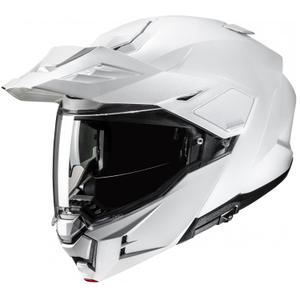 Casco de moto abatible HJC i80 Solid blanco perla