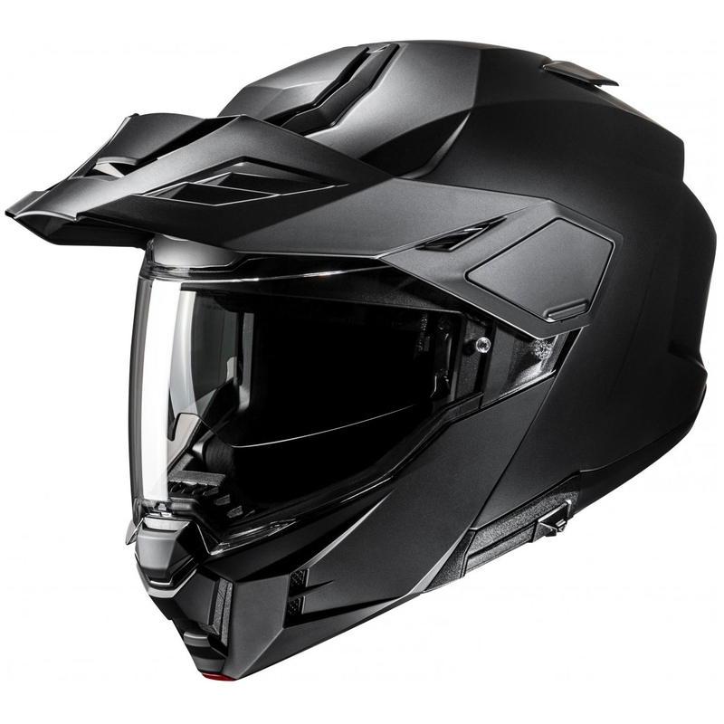 Casco de motocicleta abatible HJC i80 Solid Semi Flat negro
