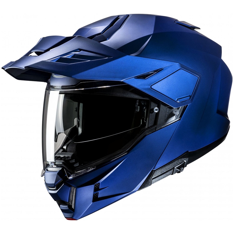 Casco de motocicleta abatible HJC i80 Solid Semi Flat azul metalizado