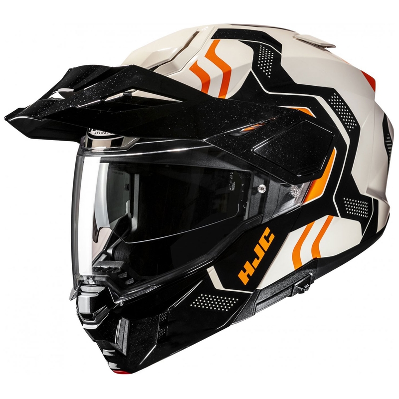 Casco de moto modular HJC i80 Velly MC7 beige-negro